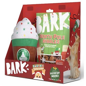 BARK Ho Ho Go Treat Bundle Plush Pet Toys