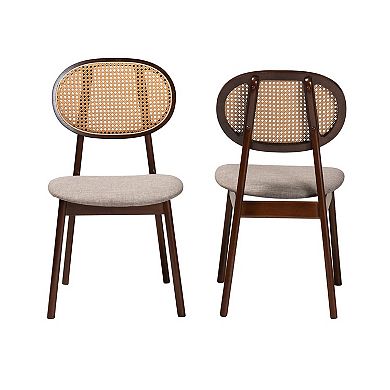 Baxton Studio Darrion Upholstered Dining Chair Set of 2