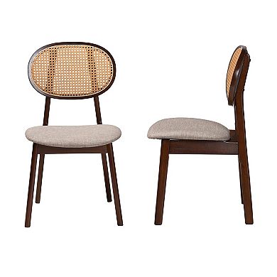 Baxton Studio Darrion Upholstered Dining Chair Set of 2