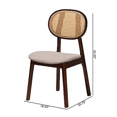 Baxton Studio Darrion Upholstered Dining Chair Set of 2