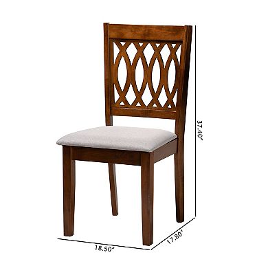 Baxton Studio Florencia Upholstered Dining Chair Set of 2