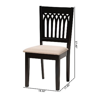 Baxton Studio Genesis Dining Chair Set of 2