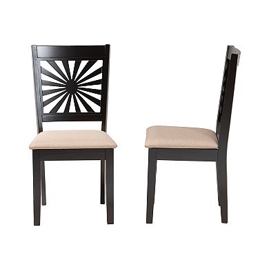 Baxton Studio Olympia Dining Chair with Upholstered Seats Set of 2