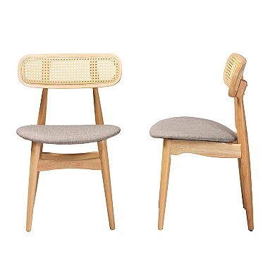 Baxton Studio Tarana Upholstered Dining Chair Set of 2