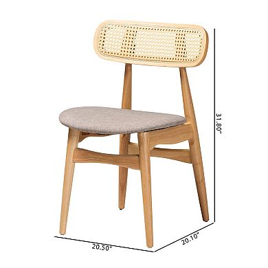 Baxton Studio Tarana Upholstered Dining Chair Set of 2