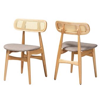 Baxton Studio Tarana Upholstered Dining Chair Set of 2