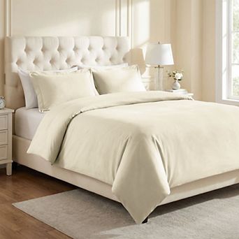 SUPERIOR Egyptian Cotton 1200 Thread Count Solid Duvet Cover Set