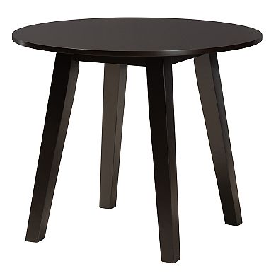 Baxton Studio Aiden 5-Piece Dining Set with Geometric Chair Design