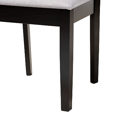Baxton Studio Aiden 5-Piece Dining Set with Geometric Chair Design