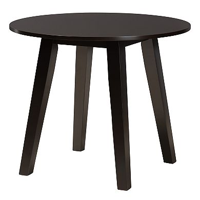 Baxton Studio Brooke 5-Piece Dining Set with Cross-Back Chairs