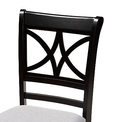Baxton Studio Brooke 5-Piece Dining Set with Cross-Back Chairs
