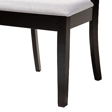 Baxton Studio Brooke 5-Piece Dining Set with Cross-Back Chairs