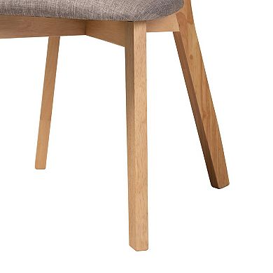 Baxton Studio Dannell 5-Piece Dining Set with Upholstered Chairs