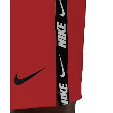 Men's Nike Swim Breaker Logo Tape 5-inch Brief-Lined Volley Swim Trunks