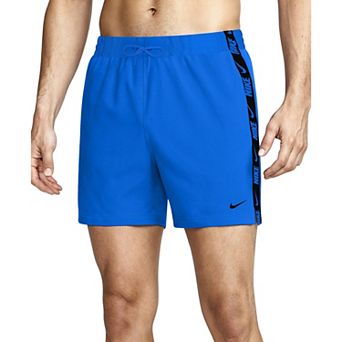 Men's Nike Swim Breaker Logo Tape 5-inch Brief-Lined Volley Swim Trunks