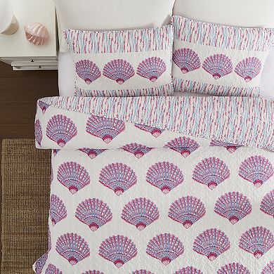 Avanti Scallop Shell Reversible Quilt Set