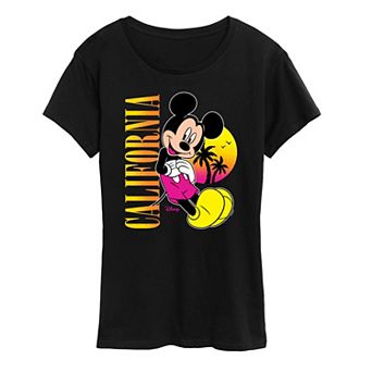 Women's Disney's Mickey Mouse California Sunset Graphic Tee