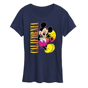 Women's Disney's Mickey Mouse California Sunset Graphic Tee