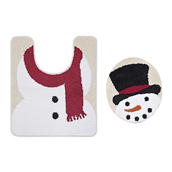 St. Nicholas Square® Snowman 2 pc Contour Bath Mat Set