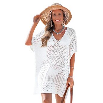 Women's Cupshe Crochet Lace Cover-Up Mini Dress