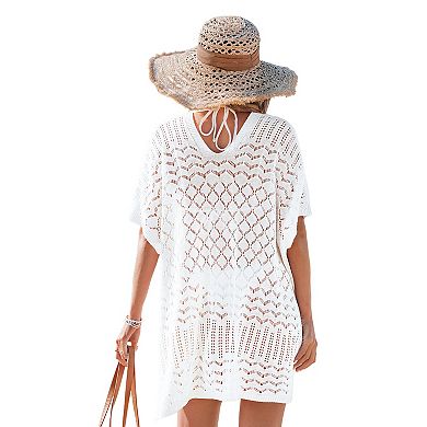 Women's Cupshe Crochet Lace Cover-Up Mini Dress