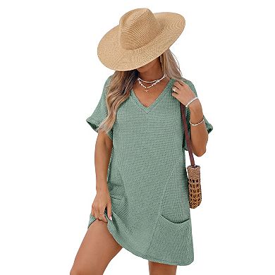 Women's Cupshe V-Neck Mini Dress with Pockets