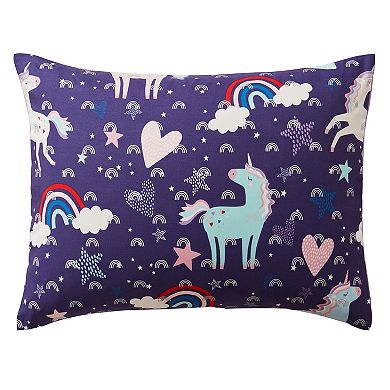 Olivia & Finn Reversible Kids 3-Piece Comforter Set with Coordinating Throw Pillow