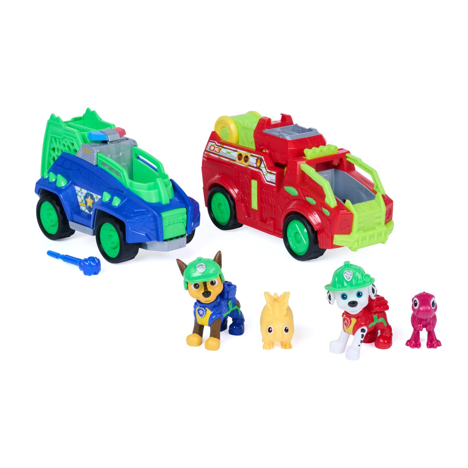 Детские игрушки Paw Patrol The Dino Movie Dino Rescue Vehicle 2-Pack with Exclusive Action Figures — фото 1