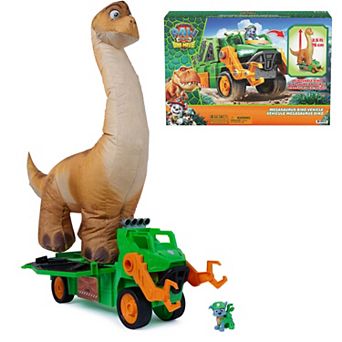 PAW Patrol The Dino Movie Megasaurus Dino Vehicle with Inflatable Dinosaur Toy & Rocky Action Figure