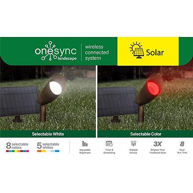 Feit OneSync Solar Powered 100 W LED Spot Light Kit 1 pk