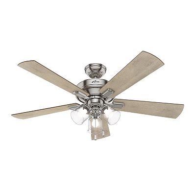 Hunter Crestfield 52 in. Brushed Nickel LED Indoor Ceiling Fan