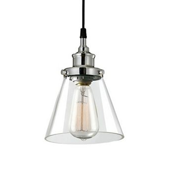 Globe Electric Parker Chrome Clear Pendant Light