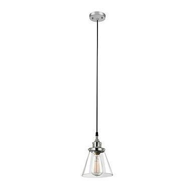 Globe Electric Parker Chrome Clear Pendant Light
