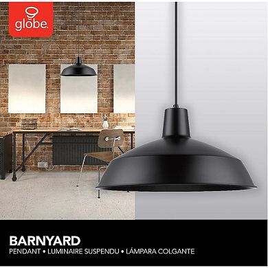 Globe Electric Barnyard Matte Black Pendant Light