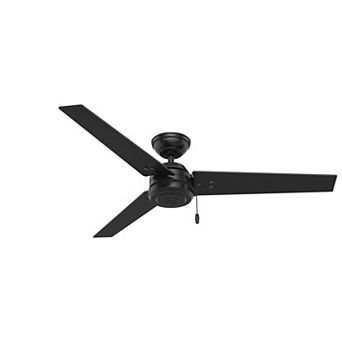 Hunter Cassius 52 in Matte Black Outdoor Ceiling Fan