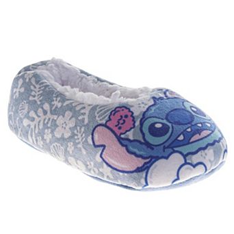 Disney Stitch Girls' Blue Warm Soft Fleece Padded Slippers (Toddler / Little Kid)