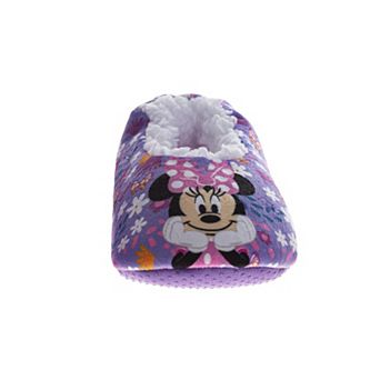 Disney Minnie Mouse Girl Slippers, Minnie Design Comfortable Cozy Indoor Soft (Toddler/Little Kid)