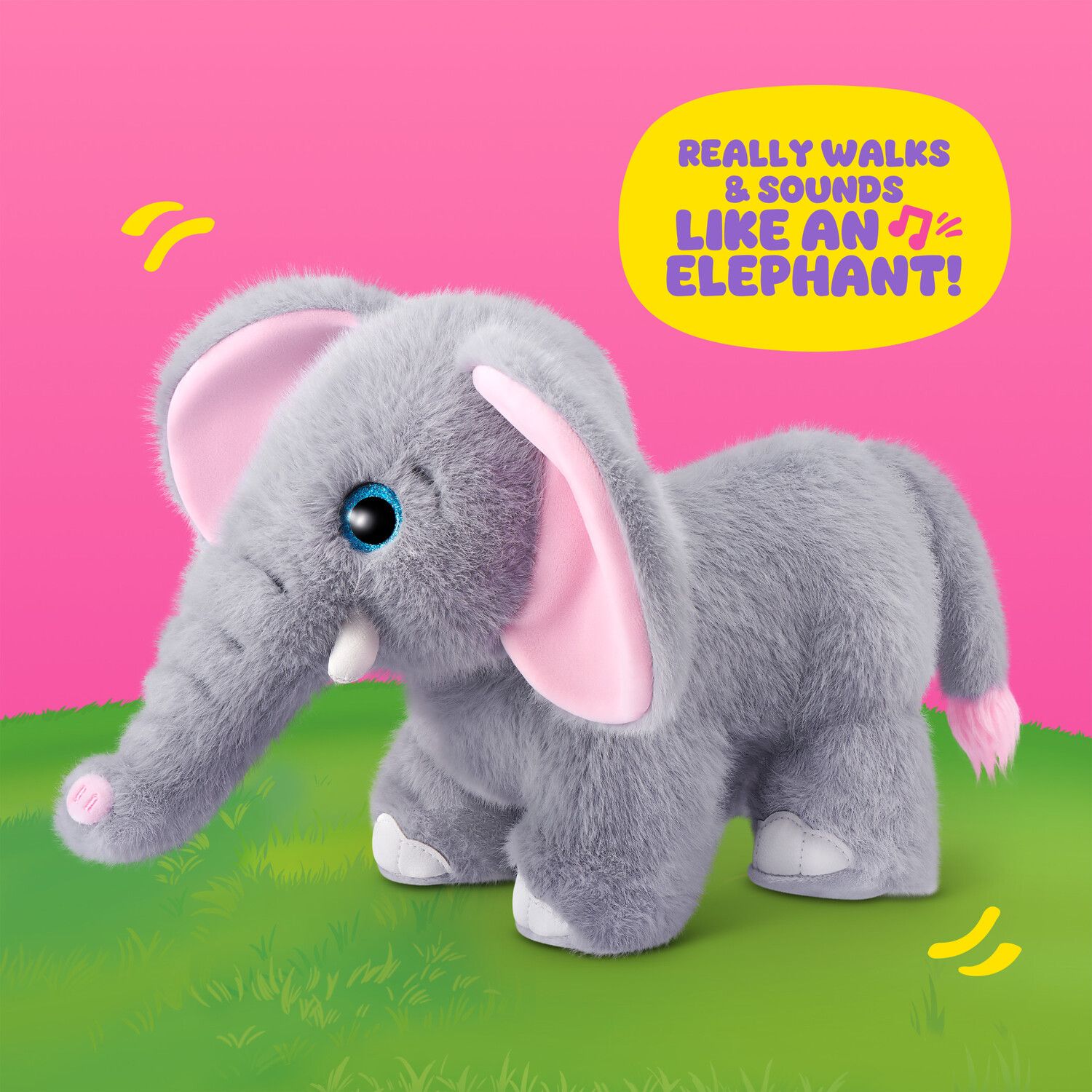 Детские мягкие игрушки Pets Alive Mommy Elephant & Baby Surprise 4 pc Interactive Plush Set — фото 3