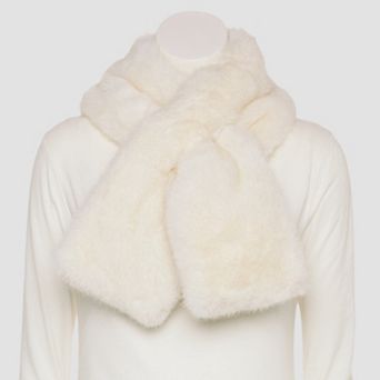 Women's LC Lauren Conrad Pull Through Faux Fur Muffler Scarf