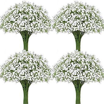 30 pc Baby’s Breath Artificial Flowers, Real Touch White Gypsophila Home Decor