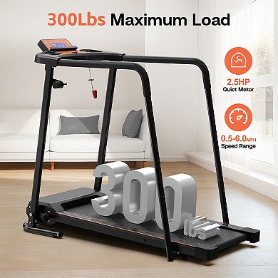 Merax Walking Treadmills for Home Extended Handrails for Recovery ...