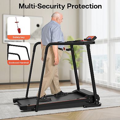 Merax Walking Treadmills for Home Extended Handrails for Recovery ...