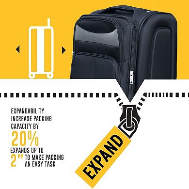 Merax Premium Softside Luggage with High Density Oxford Cloth & Silent 360° Spinner Wheels