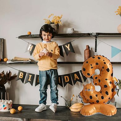 Standing Animal Print Foil Decoration for Party Colorful 1 Pc