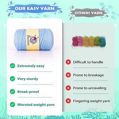 Beginner Crochet Kit with Step-by-Step Tutorials for Adults and Kids