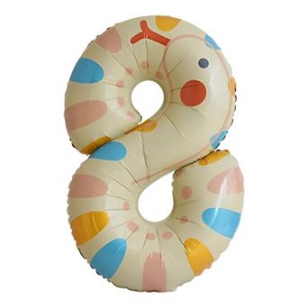 Animal Print Number Balloon for Party Colorful 1 pc
