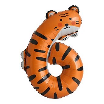 Animal Print Number Balloon for Party Colorful 1 pc
