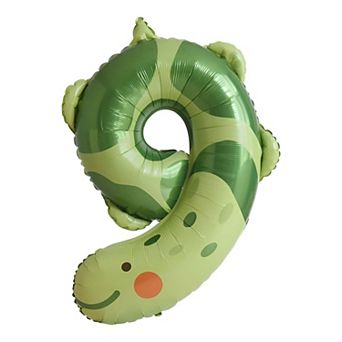 Animal Print Number Balloon for Party Colorful 1 pc