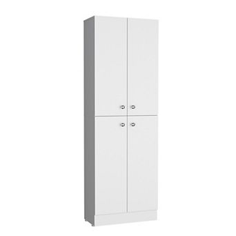 Lynch Kitchen Pantry 71" H, 4 Doors, 5 Adjustable Shelves, Laundry, White