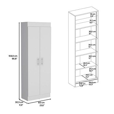 Teller Pantry Cabinet with 5 Shelves